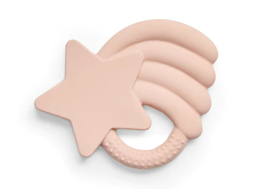 Anneau de dentition en caoutchouc Etoile filante - Pale Pink