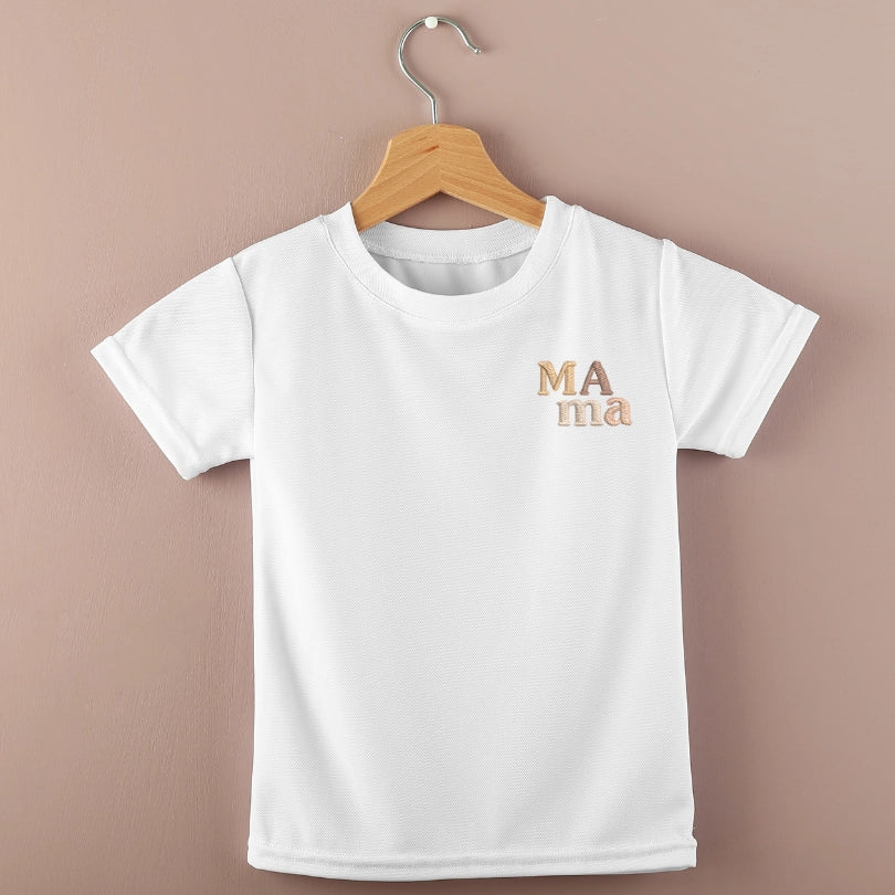 Tee-shirt Mama brodé coloris OR CAFE NOUGAT NUDE Avent Bébé