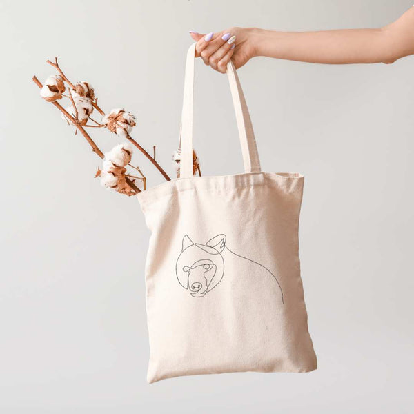 Tote bag Naturel en coton recyclé Ours STAMINA