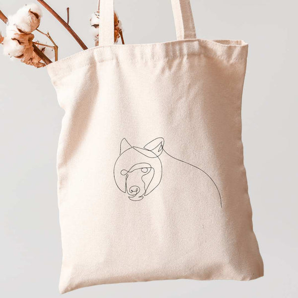 Tote bag Naturel en coton recyclé Ours STAMINA