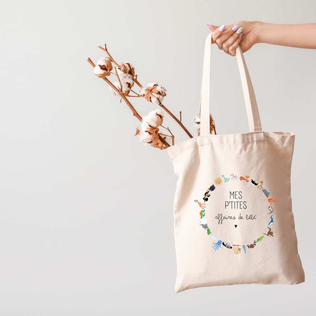 Tote bag mes p'tites affaires de bébé Avent Bébé