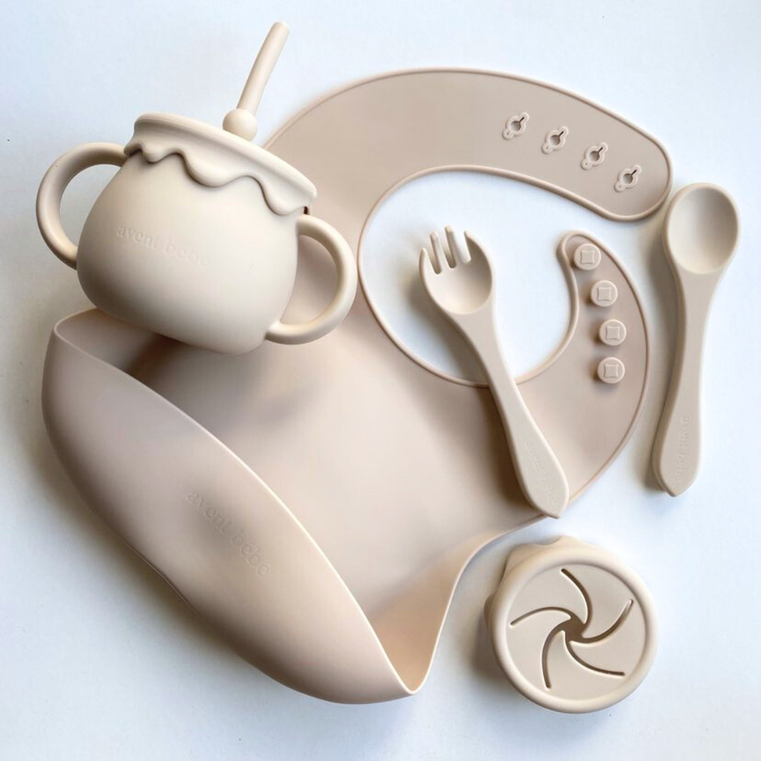 Couverts souples Silicone beige Avent Bébé