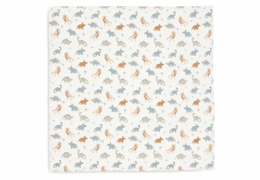 Lange Gaze de Coton Small 70x70cm - Roarsome - Dinosaures JOLLEIN