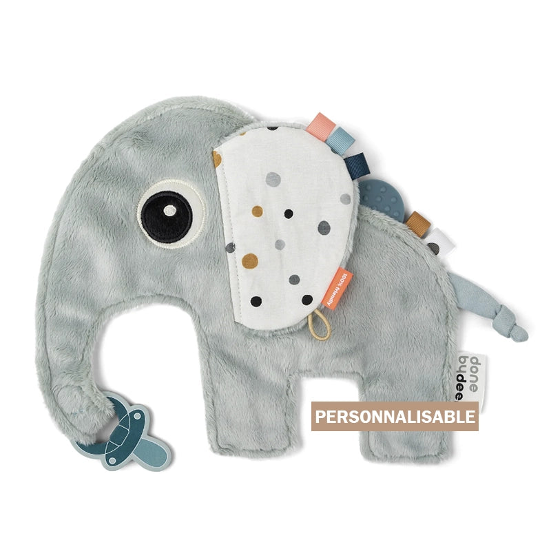 Doudou plat Elephant bleu Done by Deer DONE BY DEER