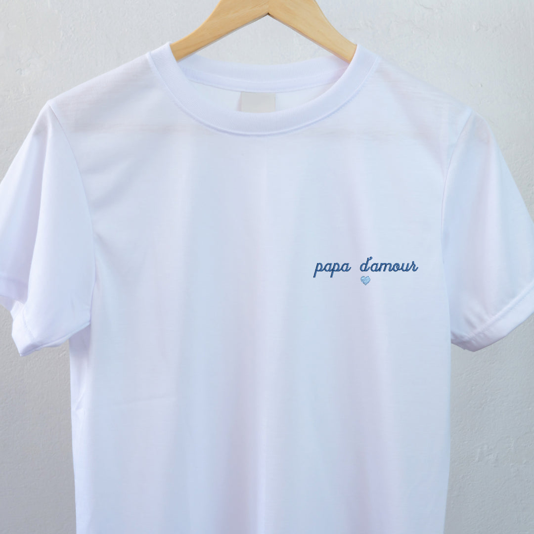 Tee-shirt Papa d'amour brodé Avent Bébé
