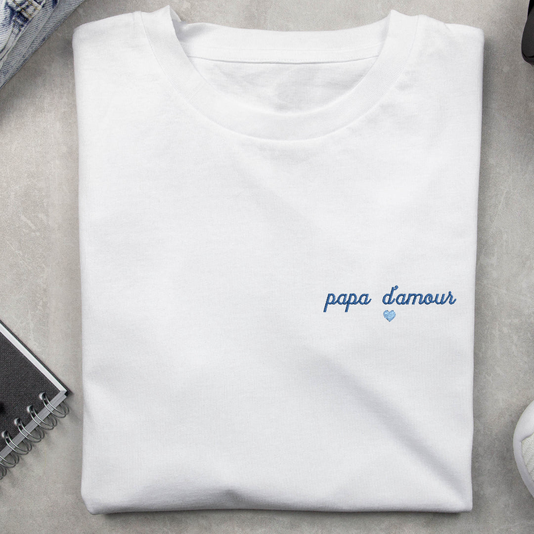 Tee-shirt Papa d'amour brodé Avent Bébé