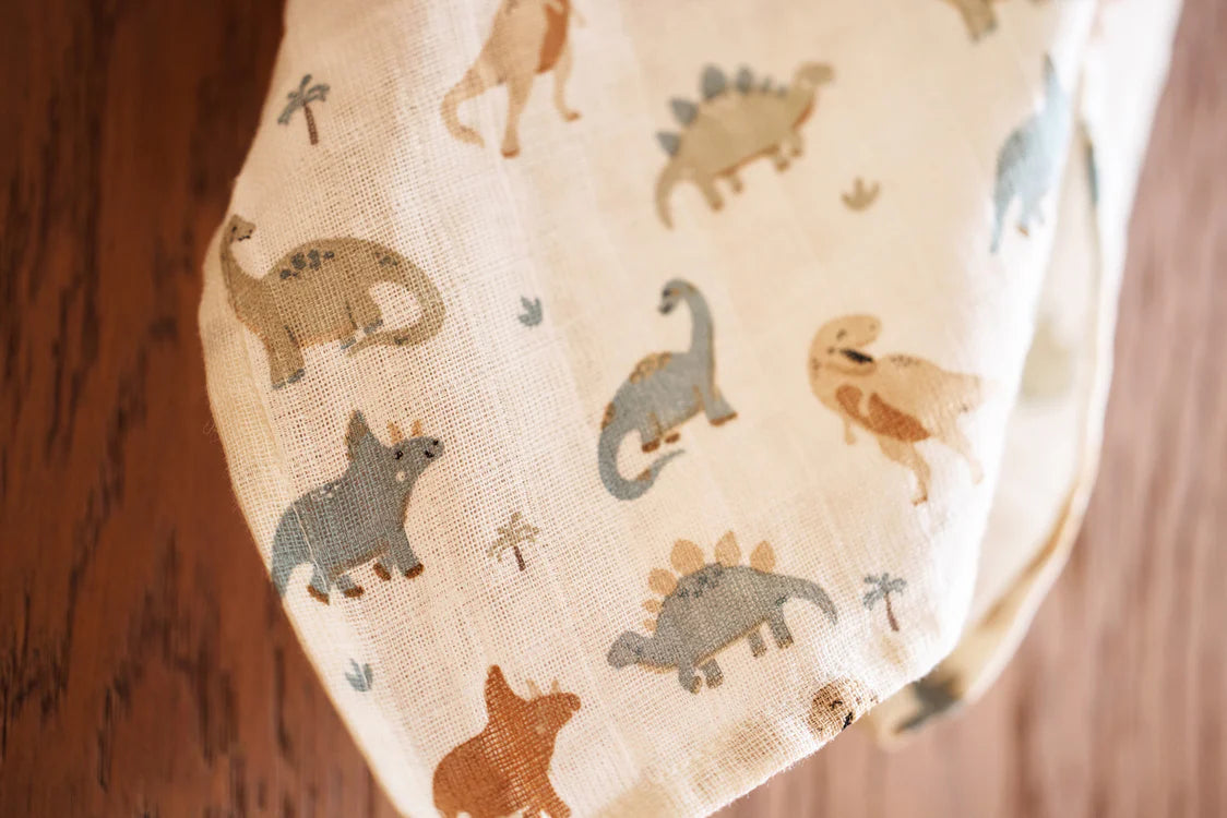 Lange Gaze de Coton Small 70x70cm - Roarsome - Dinosaures JOLLEIN