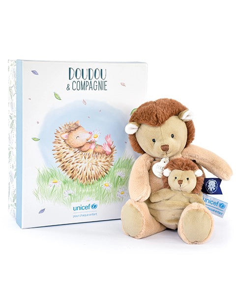 Peluche Hérisson avec bébé - 25 cm - Unicef DOUDOU ET COMPAGNIE