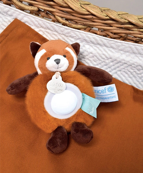 Veilleuse peluche panda roux - 15 cm - Unicef