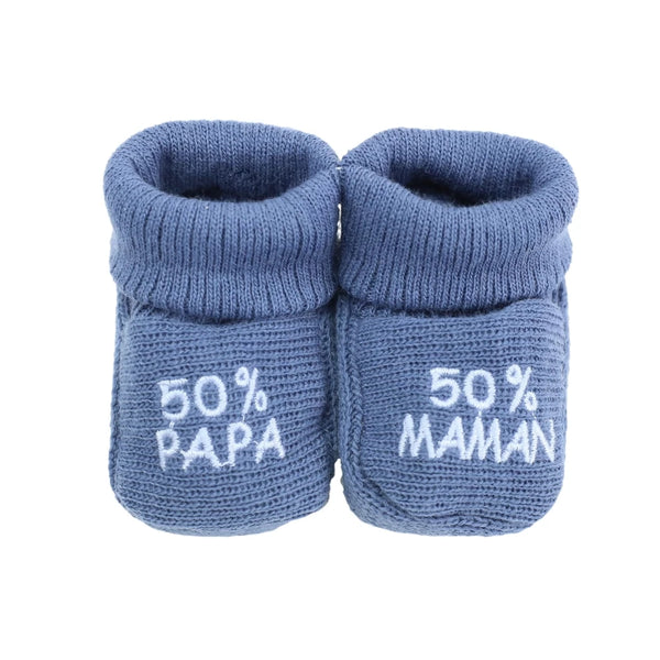 Chaussons bébé 50% papa/50% maman